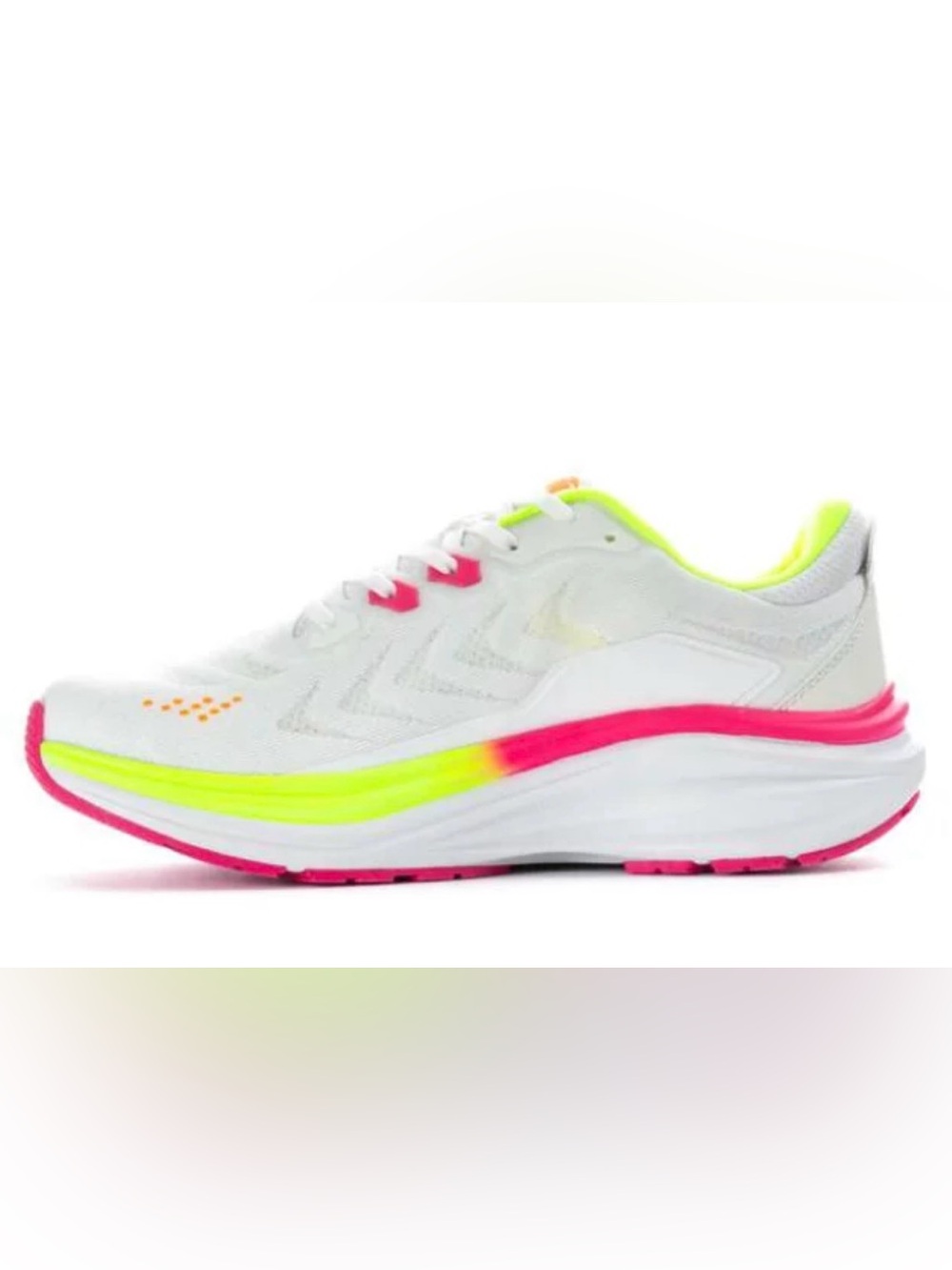 Avia White Running Sneakers with Neon Yellow and Hot Pink Accents - Picture 2 of 3